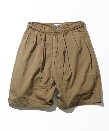 Extra Long Staple Organic Cotton 2 Tuck Chino Shorts