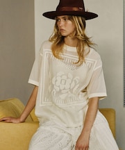 メッシュ フラワー Tシャツ