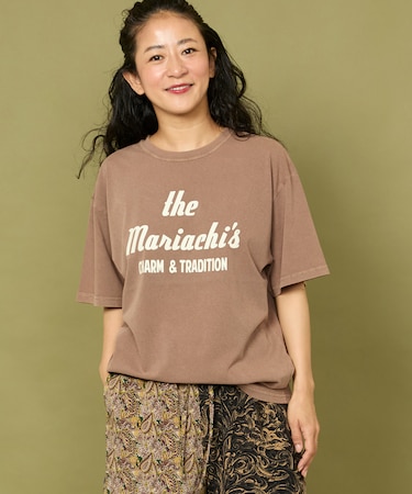 フロッキー プリント ビッグTシャツ