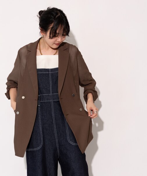 【全骨格優勝！シリーズ】ベルト付き シアーメッシュジャケット