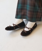別注 リボン付きフラットシューズ