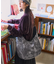 別注 LEATHERETTE Print Round Shoulder Bag