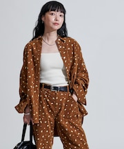 カントリーフラワー コーデュロイシャツ＜セットアップ対応＞