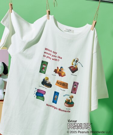 PEANUTS トイ フォトプリントTシャツ