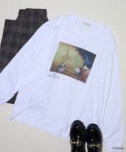 【DISNEY FANTASIA】 ボックスカラーフロントプリント長袖Tシャツ