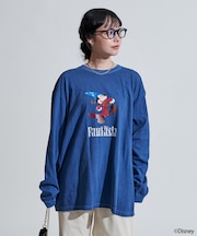 【DISNEY FANTASIA】 ビッグ フロント プリント長袖Tシャツ