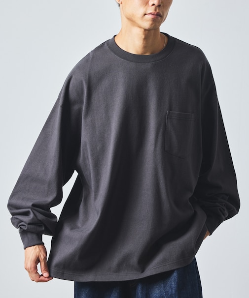 9オンス Heavyweight ビッグシルエット クルーネック ロングスリーブTシャツ/ヘビーウェイト / ロンTEE 【限定展開】