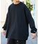 ワイドシルエット ワンポイント刺繍 クルーネック ロングスリーブTシャツ 【限定展開】