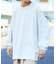 ワイドシルエット ワンポイント刺繍 クルーネック ロングスリーブTシャツ 【限定展開】