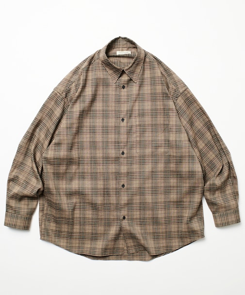 Relax Fit リラックスフィット ウールライク レギュラーカラーシャツ 【限定展開】