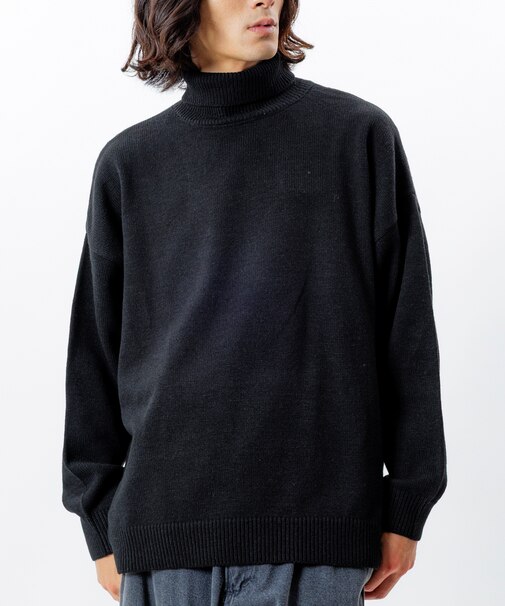リラックスフィット イージーケア ウォッシャブル タートルネックニット 【限定展開】