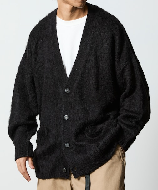 リラックスフィット シャギーニット ルーズカーディガン 【限定展開】