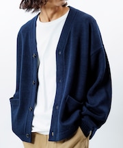 リラックスフィット イージーケア ウォッシャブル Vネックカーディガン 【限定展開】