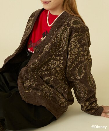 ペイズリーニットカーディガン