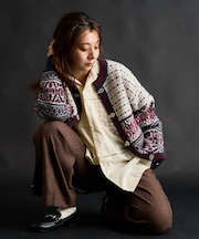 ウール チロリアンニットカーディガン