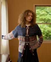 ウール チロリアンニットカーディガン