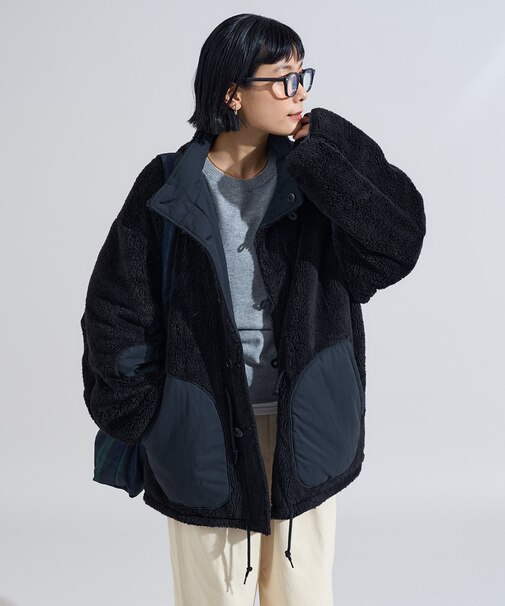 リバーシブル ボアジャケット