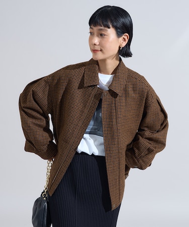 English Wool 襟付きブルゾン