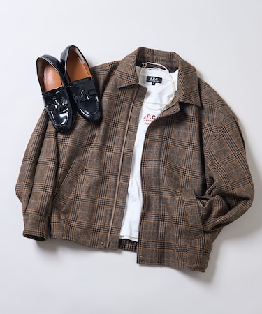 English Wool 襟付きブルゾン