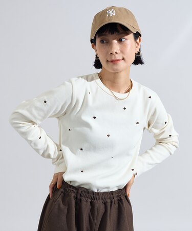 ミニハート刺繍 ロンT