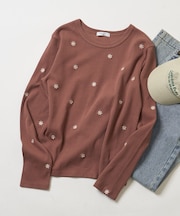 ミニデイジー刺繍 ロンT