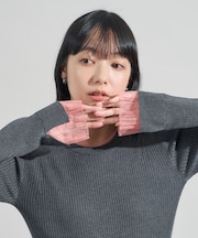 <新色・サイズ追加>ウォッシャブル 配色 レイヤードシアーニット