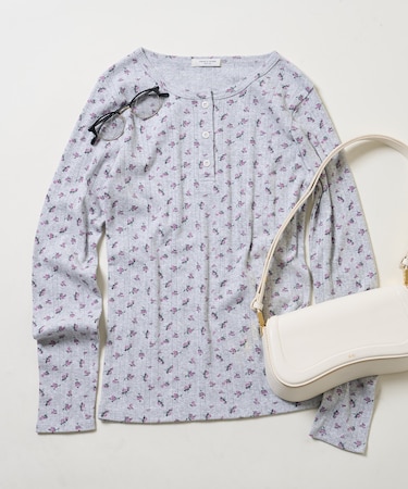 花柄針抜き フライスヘンリー ロンT