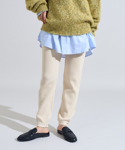 リブ ニットジョガーパンツ【限定展開】｜フリークスストアの