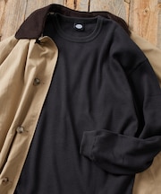 ビッグシルエット ロングスリーブ ワッフル  サーマル L/S Tシャツ 【限定展開】