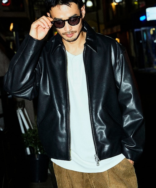 【新品】フリークスストア　ミニマル シングル ライダースジャケット/カーフレザー Calf Leather ミニマル シングル ライダースジャケット