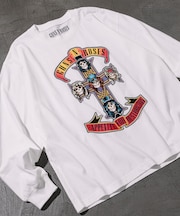 【EXCLUSIVE】GUNS N ROSES ガンズ アンド ローゼス フロントプリント ロングスリーブ Tシャツ