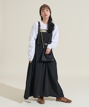 別注 ベルトサロペットワンピース