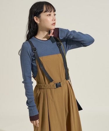 別注 ベルトサロペットワンピース