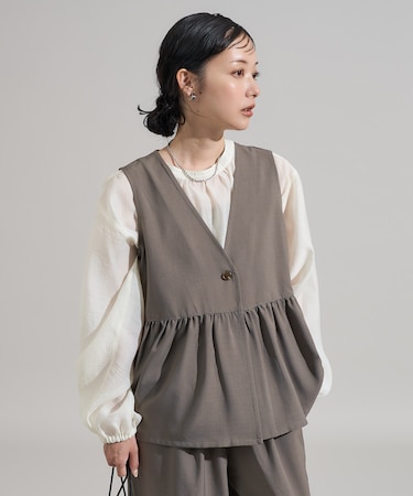 ペプラムベスト<セットアップ対応>限定展開
