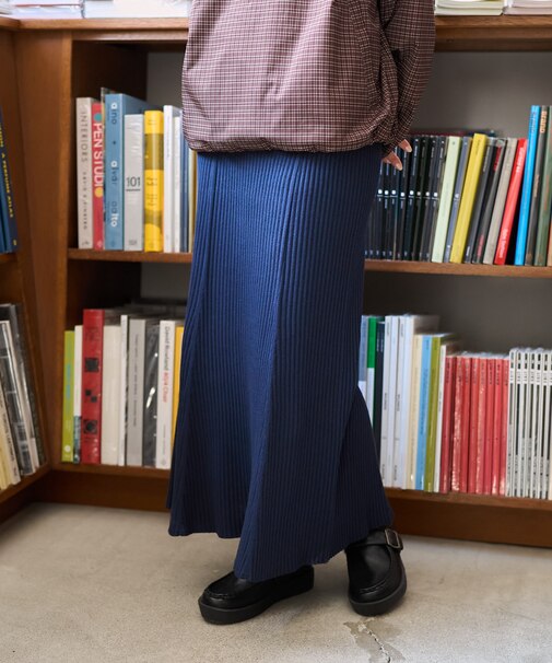 リブニット マーメイドスカート