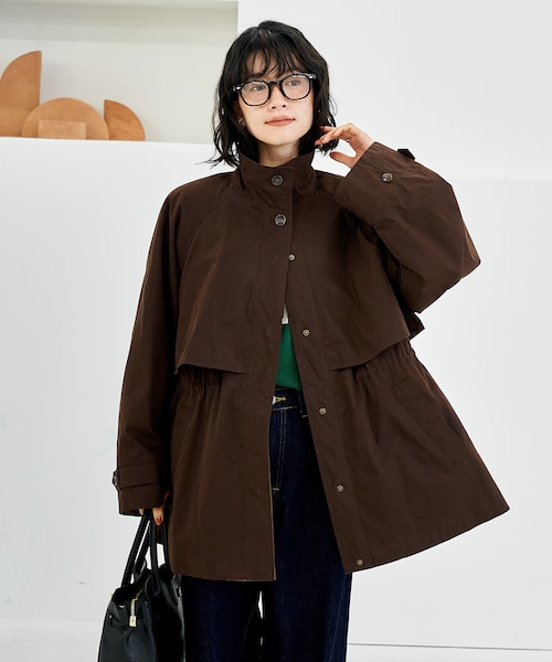 アウラアイラ マルチウェイ ロングコート ベスト付き 新品 セットアイテム】マルチウェイ ボアベスト付き テントライン