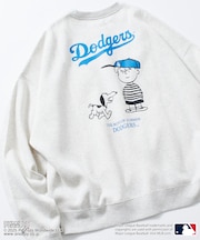 MLB×PEANUTS 別注 ビッグシルエット バックプリント クルーネックスウェット / Dodgers 【限定展開】
