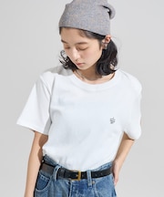 【Exclusive】2パック ダブルネーム ワンポイント ショートスリーブ Tシャツ [XSサイズ]