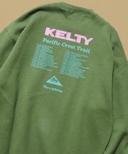 KELTY×FREAK'S STORE/ケルティ 別注 ツアーロゴ バックプリント クルーネックスウェット 【限定展開】