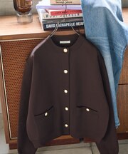 金ボタン ニット カーディガン【限定展開】