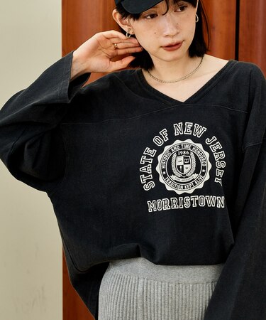 ヴィンテージライク 2way フットボールロンT