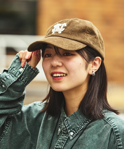 ヴィンテージライク コーデュロイ フェルトロゴキャップ｜フリークス