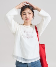 【セットアイテム】オーガンジー ロゴTシャツセット