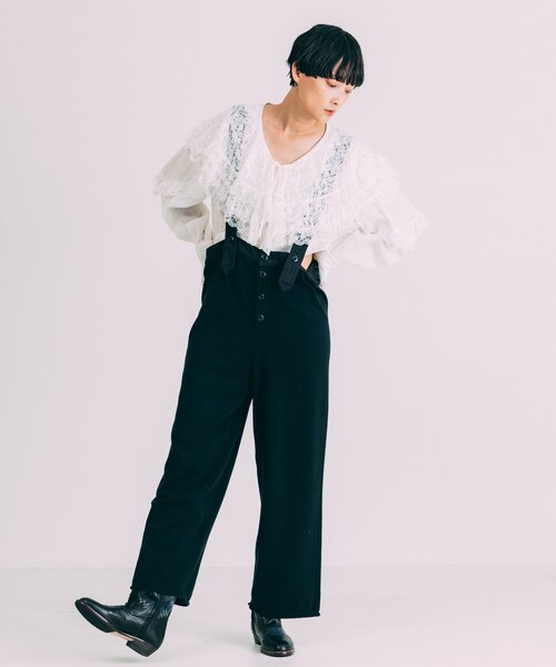 Vintageヨーロピアンエコバッグリメイクサロペット｜フリークスストア