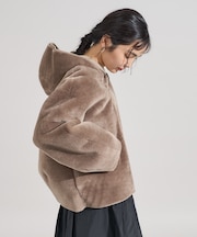 ファーボア フードジャケット