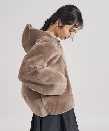 ファーボア フードジャケット