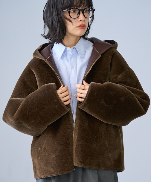 ファーボア フードジャケット