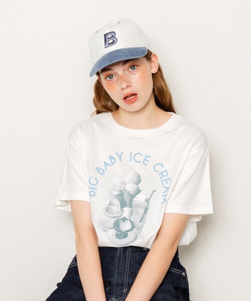 1LDK×big baby ice cream プリント Tシャツ XL 別注 BIG BABY ICE CREAM フォトプリント Tシャツ｜フリークス