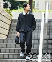 限定展開 ALL WEATHER ACTIVE WEAR/オールウェザーアクティブウェア リラックスフィット パッカブルセットアップ/クルーネックPO