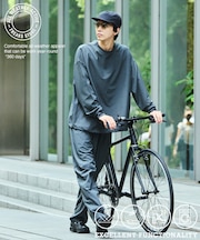 限定展開 ALL WEATHER ACTIVE WEAR/オールウェザーアクティブウェア リラックスフィット パッカブルセットアップ/クルーネックPO